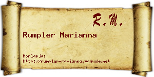 Rumpler Marianna névjegykártya